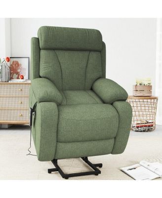 Snowflake Velvet Lift Chair for Seniors with Remote Control, Electric Recliner Sofa for Elderly, Soft Fabric Power Chair