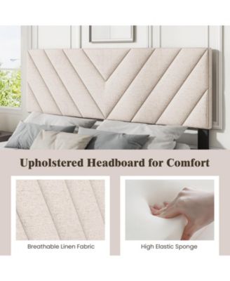 Linen Upholstered Headboard for Full and Queen Bed Frames