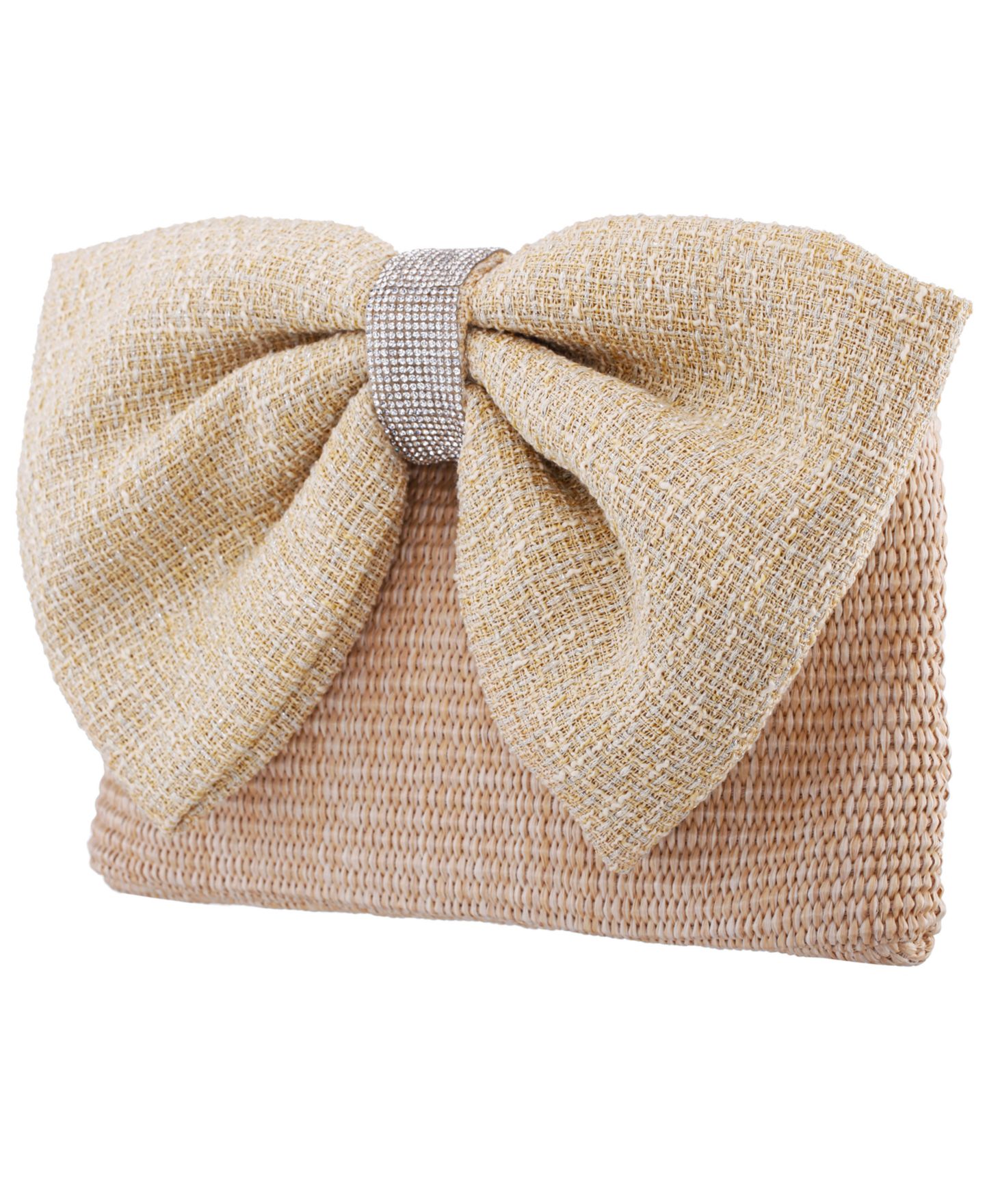 Женская сумка Nina Tula Straw Bow Small Satchel Handbag, цвет: Сливочный кремовый / Натуральный — фото 3