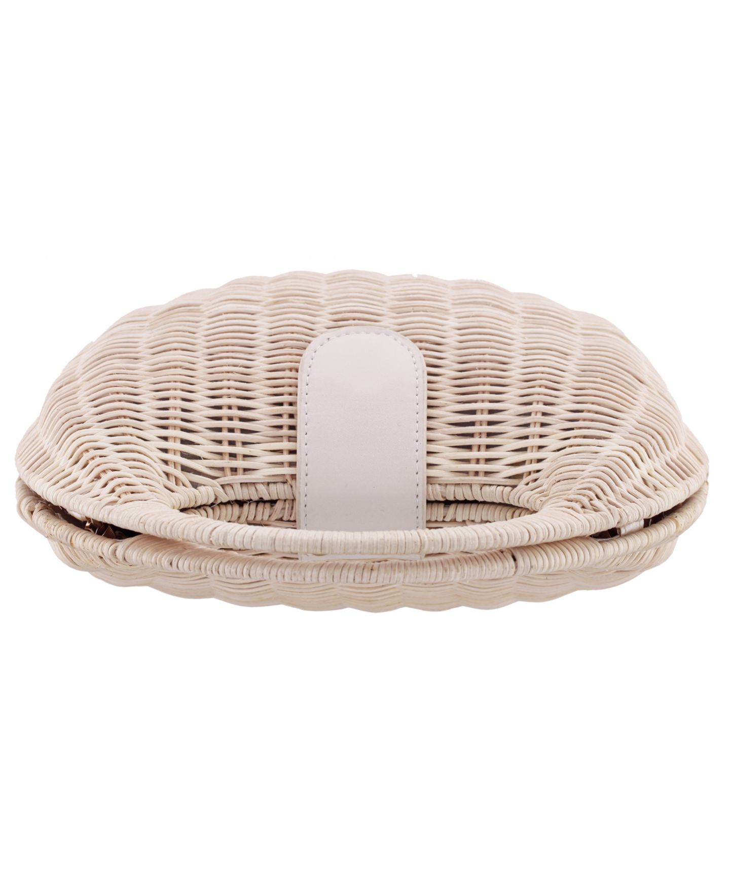 Женская сумка Nina Kava Rounded Rattan Small Satchel Handbag, цвет: Белый — фото 5