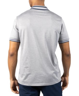Men's Quarter Zip Mesh Performance Polo with Stripe Tipping