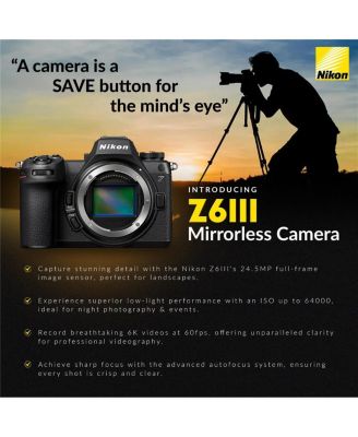 Z6III Mirrorless Camera with FTZ II Adapter