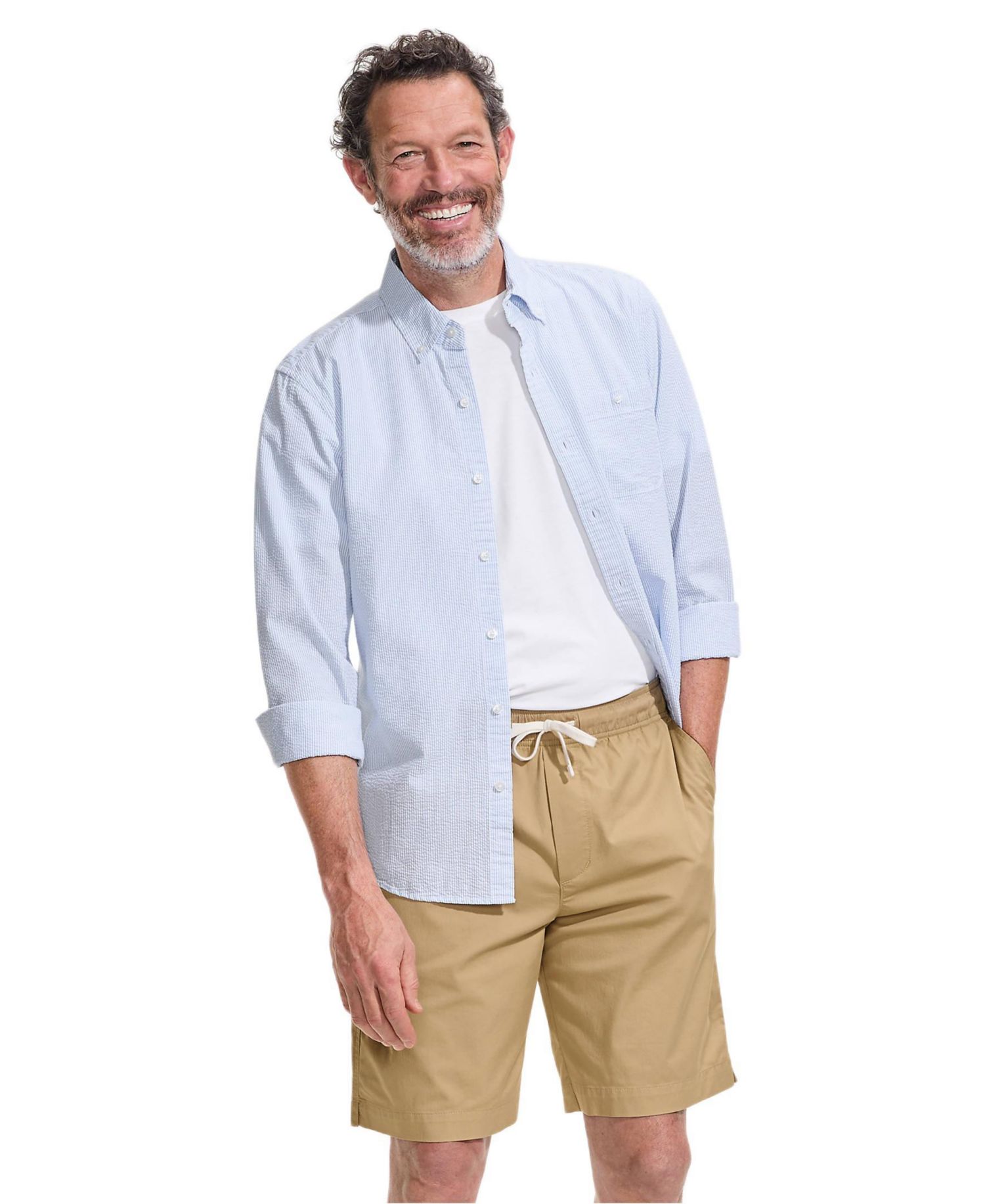 Men's 9" Lightweight Twill Pull On Deck Short