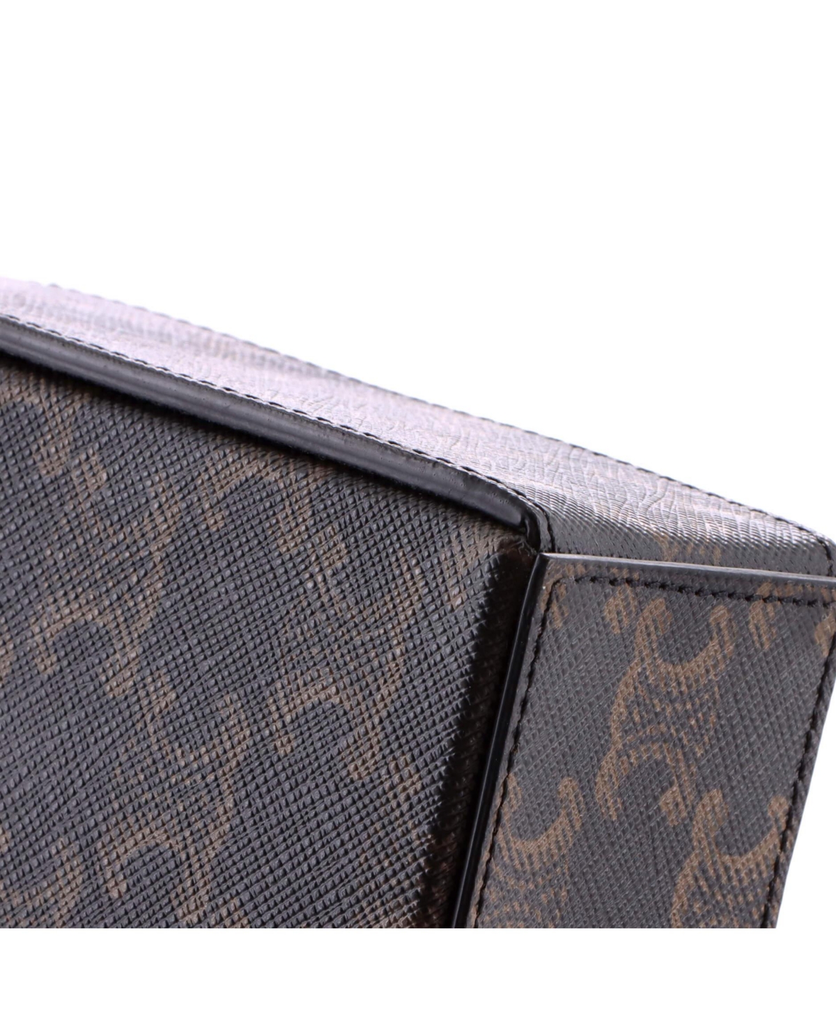 Pre-Owned Celine Triomphe Box Top Handle Bag Triomphe Coated Canvas