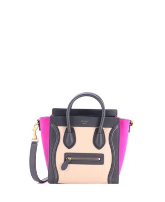 Nano Tricolor Luggage Bag Leather