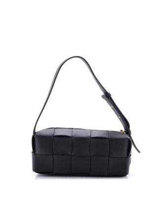 Small Brick Cassette Shoulder Bag Maxi Intrecciato Leather