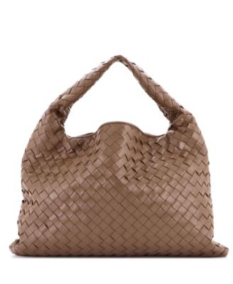 Small Hop Hobo Intrecciato Leather