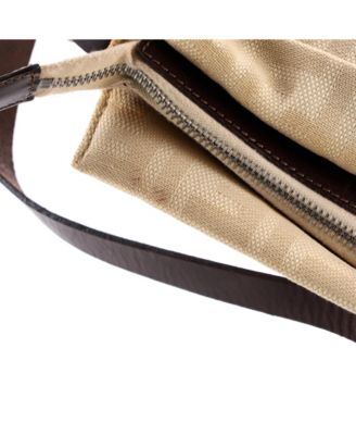 Small Vintage Pocket Shoulder Bag Zucca Canvas