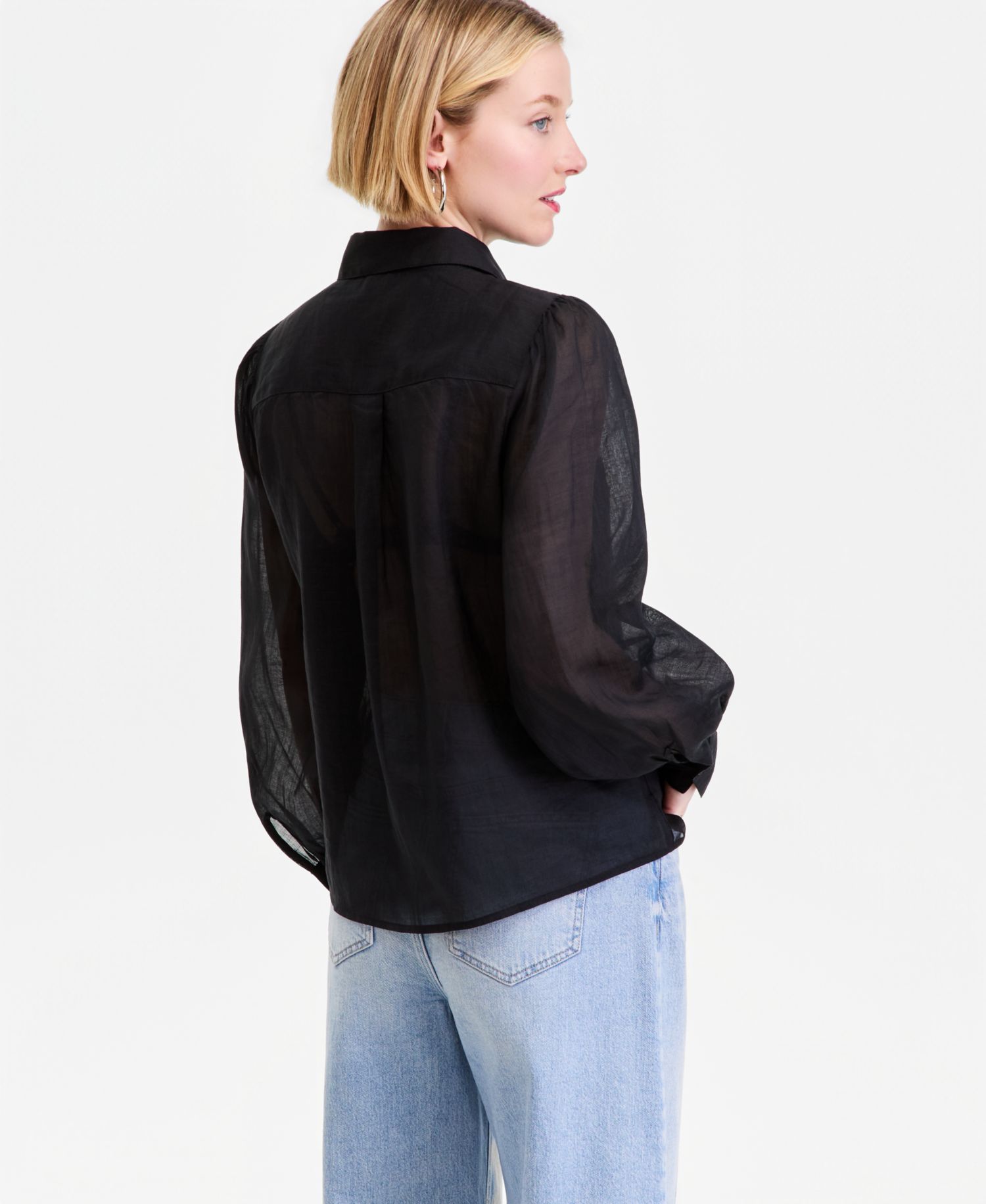 Women's Puffed-Sleeve Blouse