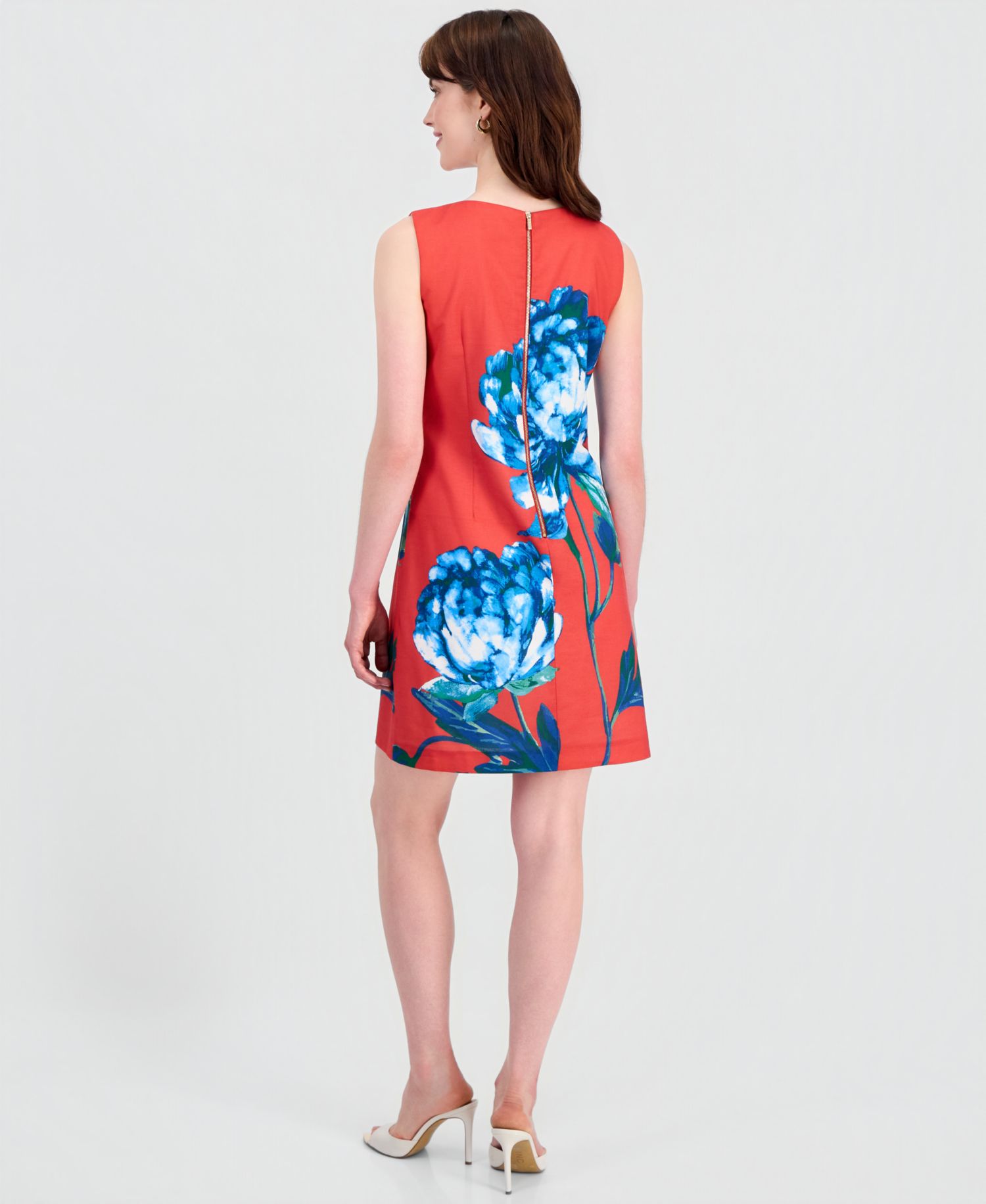 Women's Floral-Print Scoop-Neck Sheath Dress