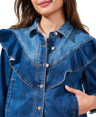 Women's Fashion Crop Denim Jacket