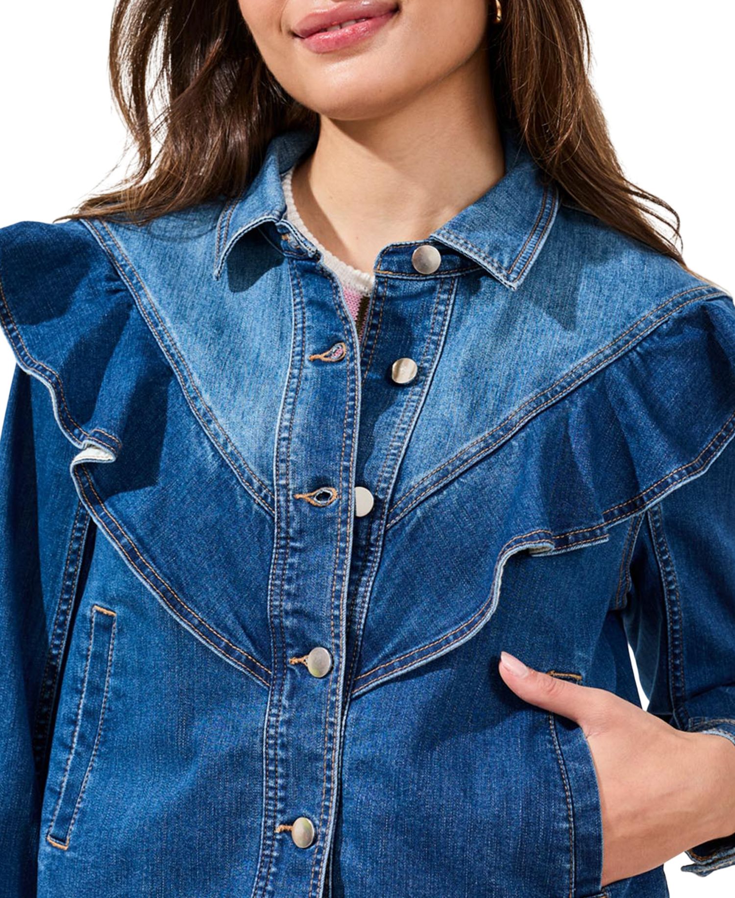 Women's Fashion Crop Denim Jacket