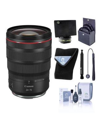 RF 24-70mm f/2.8 L IS USM Lens, Bundle with 82mm FIlter Kit, Flex Lens Shade, Cleaning Kit, Lens Cleaner, Lens Wrap, Lens Cap Tether