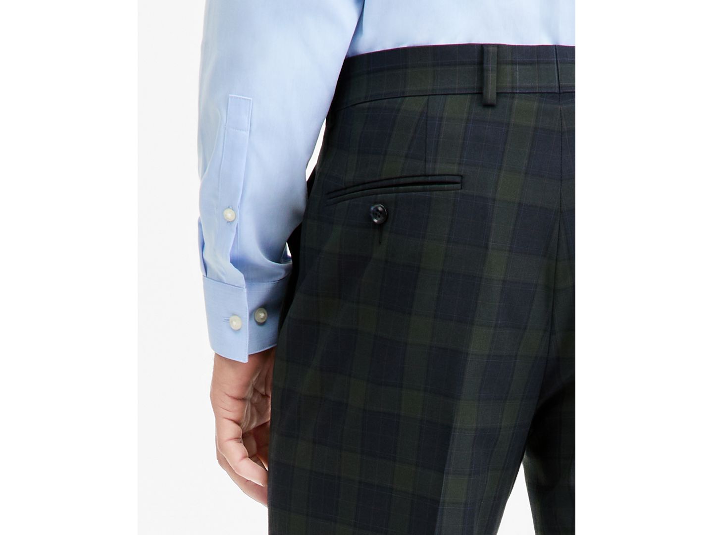 Мужские брюки Bar III Slim-Fit Green Tartan Suit Separates, цвет: Зелёный — фото 5