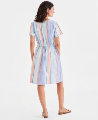 cotton on v neck dress Women's V-Neck Sleeveless Linen Cotton Mini Dress  Thread Thesis
