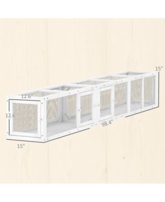 Zeus and Ruta Versatile Cat Tunnel With Cage For Indoor Outdoor Play and Catio Enclosure