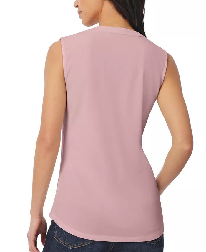 Women's Crepe Sleeveless V-Neck Top - thumbnail 10