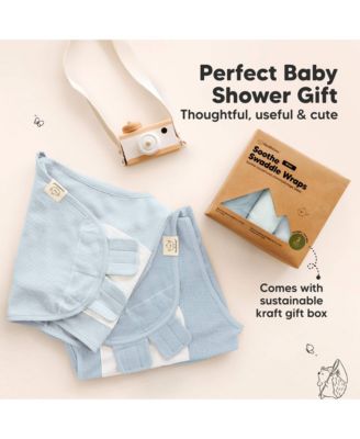 3pk Soothe Wren Swaddle Sleep Sacks, Organic Newborn Swaddles Wrap 0-3 Months, Soft Baby Wearable Blanket