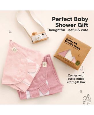 3pk Soothe Wren Swaddle Sleep Sacks, Organic Newborn Swaddles Wrap 0-3 Months, Soft Baby Wearable Blanket