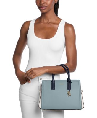 Michael Kors Laila Medium Color-Block Leather Satchel Handbag