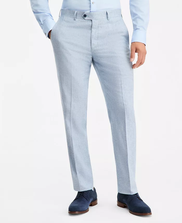 Men's Slim-Fit Linen-Blend Suit Separates Pants - thumbnail 2