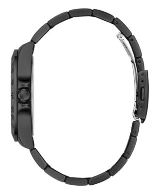 Men's Black Stainless Steel Analog Watch, 42mm