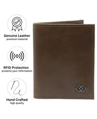 Men's Men RFID Leather Wallet Slim Front Pocket Wallet Business Card Case