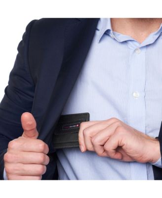 Mens RFID Safe Money Clip Wallet Minimalist ID Window Card Case FPW