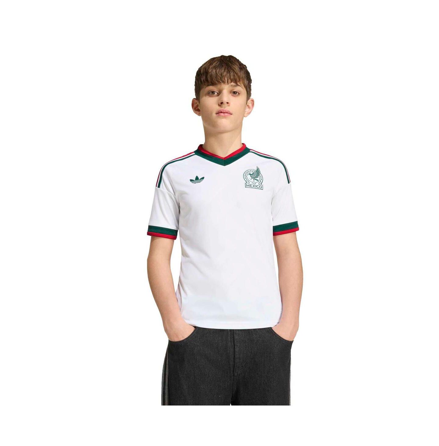 Детская джерси adidas Mexico FIFA World Cup 2026 выездная реплика белая — фото 1