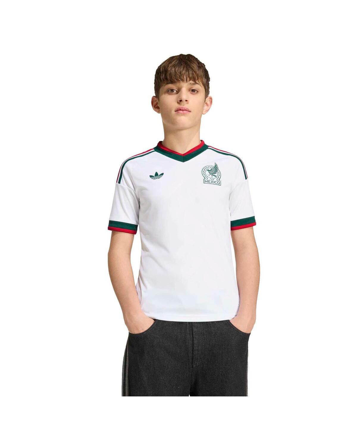Детская джерси adidas Mexico FIFA World Cup 2026 выездная реплика белая — фото 2