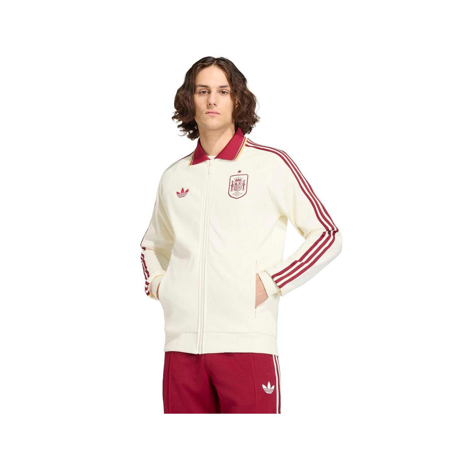 Men's White Spain National Team 2026 World Cup Anthem Full-Zip Jacket