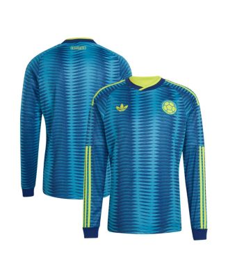 Men's Turquoise Colombia National Team FIFA X World Cup 2026 Away Replica Long Sleeve Jersey
