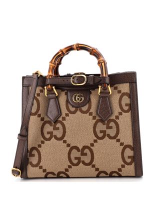 Small Diana NM Bamboo Handle Tote Jumbo GG Canvas
