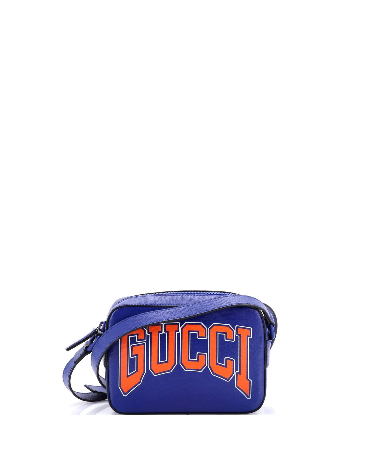 Small NY Dragons Camera Crossbody Bag Printed Leather