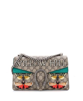 Pre-Owned Gucci - Small Dionysus Bag Embroidered GG Coated Canvas Black