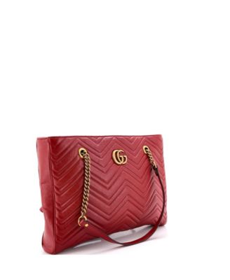Medium GG Marmont Zip Tote Matelasse Leather