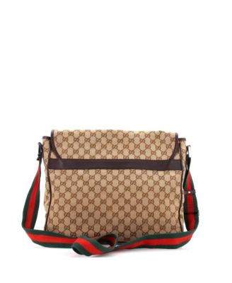 Medium Web Strap Flap Messenger GG Canvas