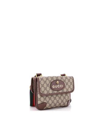 Small Neo Vintage Flap Messenger GG Coated Canvas