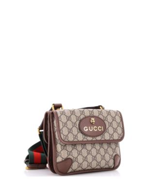 Small Neo Vintage Flap Messenger GG Coated Canvas