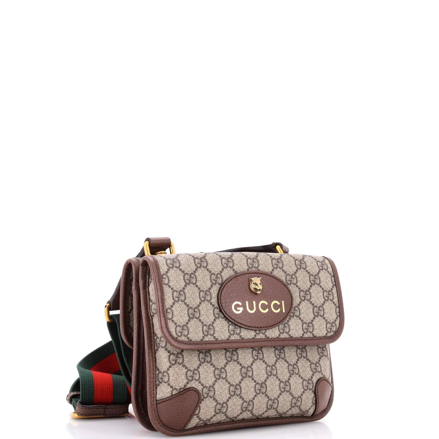 Small Neo Vintage Flap Messenger GG Coated Canvas