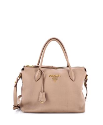 Medium Dual Strap Zip Tote Vitello Daino