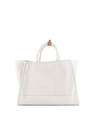 Large Logo Tote Linen Blend