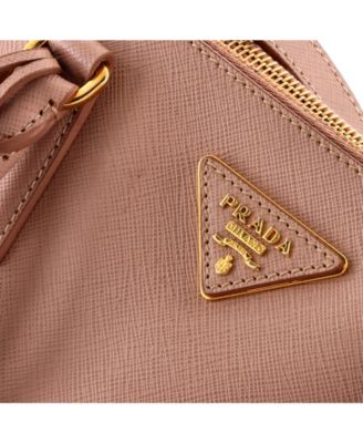 Small Double Zip Lux Tote Saffiano Leather