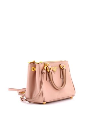 Mini Galleria Double Zip Tote Saffiano Leather