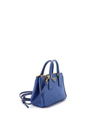 Mini Galleria Double Zip Tote Saffiano Leather