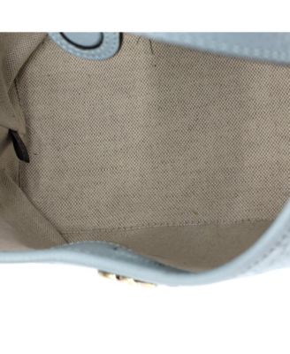 Small Ophidia Open Bucket Bag GG Coated Canvas with Leather