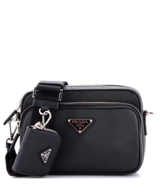 Small Front Pocket Camera Bag Saffiano Leather