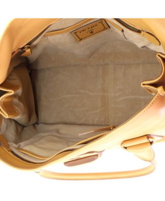 Large Pushlock Flap Tote Leather