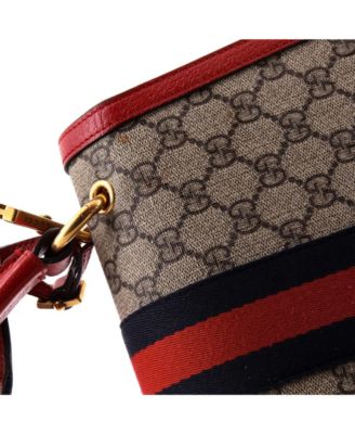 Small Queen Margaret Top Handle Bag GG Coated Canvas with Leather