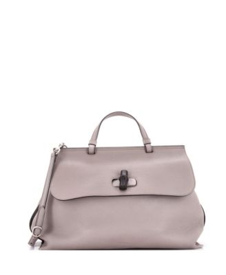 Large Bamboo Daily Top Handle Bag Leather